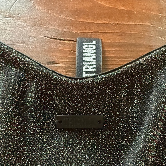 Triangl Swimwear Sparkly Black Bottoms Size Large - Picture 5 of 6